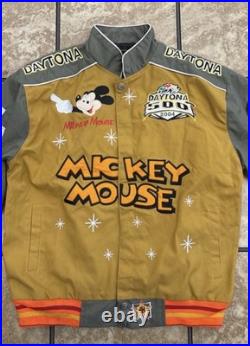 Vintage JH Design NASCAR x Disney Mickey Mouse Daytona 500 Racing Jacket -Size M