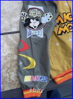 Vintage JH Design NASCAR x Disney Mickey Mouse Daytona 500 Racing Jacket -Size M
