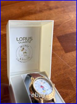 Vintage Lorus Disney Mickey Mouse Gold Musical Melody Watch