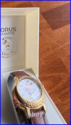 Vintage Lorus Disney Mickey Mouse Gold Musical Melody Watch