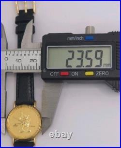 Vintage Lorus Disney Mickey Mouse Gold-Tone Quartz Watch 24mm