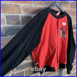 Vintage Mickey Mouse Athletics Varsity Jacket Mens Large Red Blk Disney Football