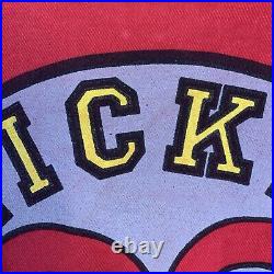Vintage Mickey Mouse Athletics Varsity Jacket Mens Large Red Blk Disney Football