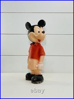 Vintage Mickey Mouse Blow Mold Coin Bank Walt Disney Productions