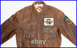 Vintage Mickey Mouse Leather Flying Jacket Disney Victory Wings 90s Size XL Vintage Mickey Mouse Leather Flying Jacket Disney Victory Wings 90s Size XL