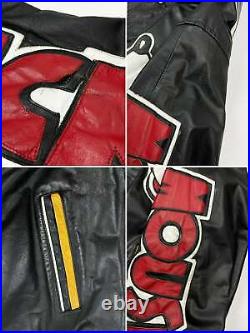 Vintage Mickey Mouse Leather Jacket 90s Disney Bootleg Flawed R8