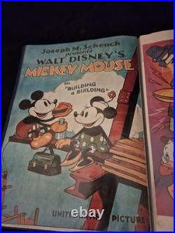 Vintage Mickey Mouse Poster Collection. X27 Presentation Folder Included