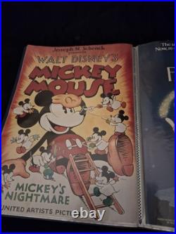 Vintage Mickey Mouse Poster Collection. X27 Presentation Folder Included