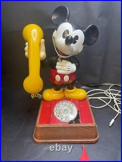 Vintage Mickey Mouse Rotary Dial Phone TESTED WORKING