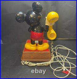 Vintage Mickey Mouse Rotary Dial Phone TESTED WORKING
