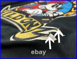 Vintage Mickey Mouse Wild One Jeff Hamilton Leather Jacket 90s Disney R8