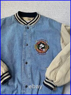 Vintage NOS Disney X Mickey Mouse Twill And Denim Jacket Size M