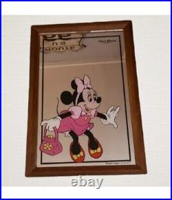 Vintage & Rare Disney Mickey Mouse Minnie Bundle 2xmirrors 1xclock 1xpaperweight