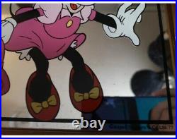 Vintage & Rare Disney Mickey Mouse Minnie Mouse Mirrors Clock Paperweight