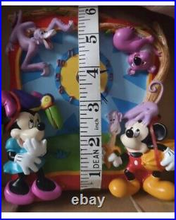 Vintage & Rare Disney Mickey Mouse Minnie Mouse Mirrors Clock Paperweight