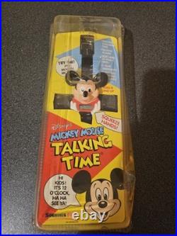 Vintage Rare Disney Mickey Mouse Talking Time Retro 90s Watch SLIGHT BOX DAMAGE