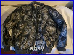 Vintage Walt Disney Mickey Mouse Leather Jacket Men's Large