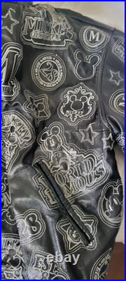 Vintage Walt Disney Mickey Mouse Leather Jacket Men's Large