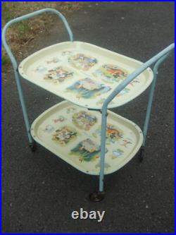 Vintage child's Disney Mickey Mouse, Snow White etc trolley, 1960s British made Vintage child's Disney Mickey Mouse, Snow White etc trolley, 1960s British made