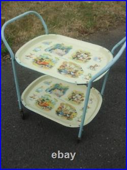 Vintage child's Disney Mickey Mouse, Snow White etc trolley, 1960s British made Vintage child's Disney Mickey Mouse, Snow White etc trolley, 1960s British made