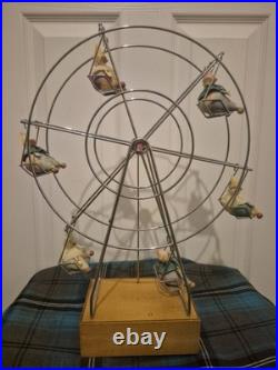 Vintage clowns Disney Mickey Mouse Ferris Wheel Musical Box Wood/Metal sankyo