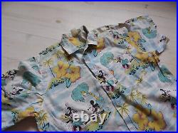 Vintage disney mickey mouse aloha hawaiian shirt size 2xl xxl
