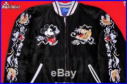 Vtg Japanese Souvenir Sukajan Disney Mickey Mouse Tiger Tokyo Japan 50s Jacket M