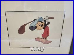 WALT DISNEY MICKEY MOUSE CANINE CADDY FRAMED LIMITED EDITION GOLF Picture Rare WALT DISNEY MICKEY MOUSE CANINE CADDY FRAMED LIMITED EDITION GOLF Picture Rare