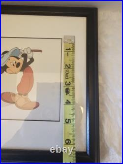 WALT DISNEY MICKEY MOUSE CANINE CADDY FRAMED LIMITED EDITION GOLF Picture Rare WALT DISNEY MICKEY MOUSE CANINE CADDY FRAMED LIMITED EDITION GOLF Picture Rare