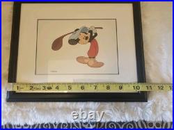 WALT DISNEY MICKEY MOUSE CANINE CADDY FRAMED LIMITED EDITION GOLF Picture Rare WALT DISNEY MICKEY MOUSE CANINE CADDY FRAMED LIMITED EDITION GOLF Picture Rare