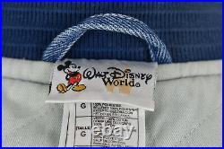 WALT DISNEY WORLD Mickey Mouse Vintage Denim Varisty Jacket size L