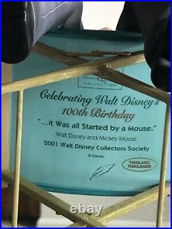 WDCC Walt Disney And Mickey It Was all Started by a Mouse 100th Birthday New COA