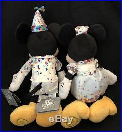 WDI Disney Parks D23 Destination D 90th Birthday Mickey Mouse & Minnie Plush Set