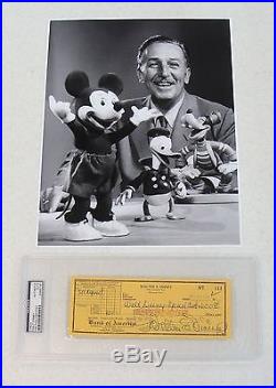 Walt Disney 11x14 Photo Signed Check Autograph Auto PSA/DNA Mickey Mouse Goofy