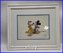Walt Disney Mickey Down Under Sericel Mickey Mouse & Pluto With COA