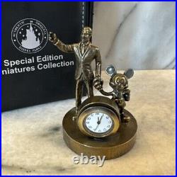 Walt Disney Mickey Mouse Clock Bronze Cold Cast Partners Statue Small