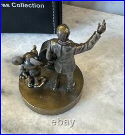 Walt Disney Mickey Mouse Clock Bronze Cold Cast Partners Statue Small