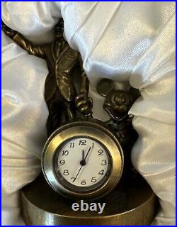 Walt Disney Mickey Mouse Clock Bronze Cold Cast Partners Statue Small