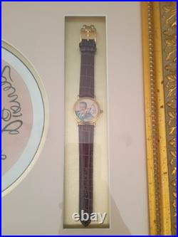 Walt Disney & Mickey Mouse Framed Watch Lithograph Don Ducky Williams 76/500 WDW