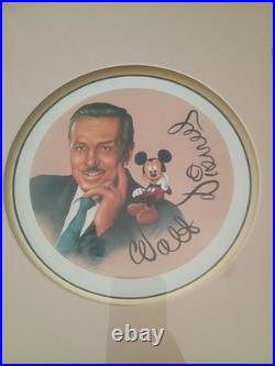 Walt Disney & Mickey Mouse Framed Watch Lithograph Don Ducky Williams 76/500 WDW Walt Disney & Mickey Mouse Framed Watch Lithograph Don Ducky Williams 76/500 WDW