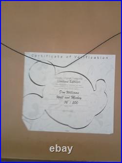 Walt Disney & Mickey Mouse Framed Watch Lithograph Don Ducky Williams 76/500 WDW