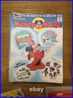 Walt Disney Mickey Mouse (& Friends) Magazines Comics Joblot Vintage 167 Total