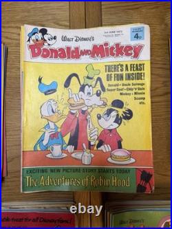 Walt Disney Mickey Mouse (& Friends) Magazines Comics Joblot Vintage 167 Total