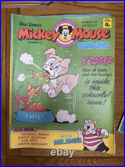Walt Disney Mickey Mouse (& Friends) Magazines Comics Joblot Vintage 167 Total