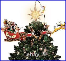 Walt Disney Mickey Mouse Holiday Rotating Christmas Tree Topper NEW