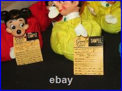 Walt Disney Mickey Mouse Pinocchio Donald Gund Squeeky Toy Factory Sample