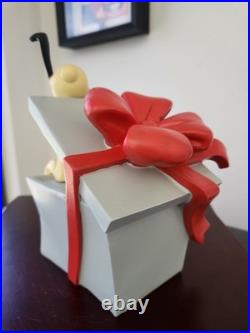 Walt Disney Mickey Mouse Pluto Sitting in Christmas Present Figurine Statue