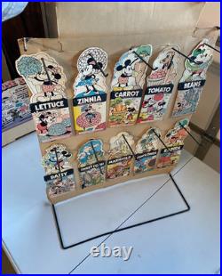 Walt Disney Mickey Mouse Seed Shop Sales Display COLORFORMS Seeds Gardening 1976