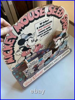 Walt Disney Mickey Mouse Seed Shop Sales Display COLORFORMS Seeds Gardening 1976