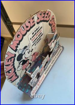 Walt Disney Mickey Mouse Seed Shop Sales Display COLORFORMS Seeds Gardening 1976